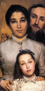 勞倫斯 阿爾瑪 塔德瑪 Portrait of Aime-Jules Dalou, His Wife and Daughter